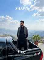 Libas-e-Andalus | Plain 100% Acrylic Men Shawl (Gray)