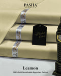 Pasha Premium | 100% Soft Egyptian Cotton | Luxurious Unstitched Fabric (Leamon)