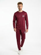 LV Summer Dry-Fit Tracksuit (Maroon)