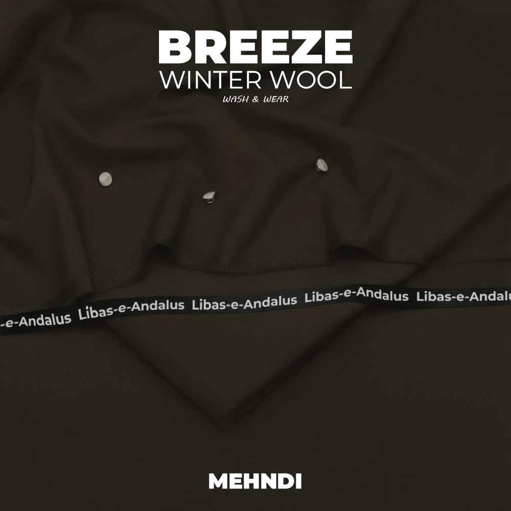 Breeze – Winter Wool Wash & Wear Fabric | Mehndi