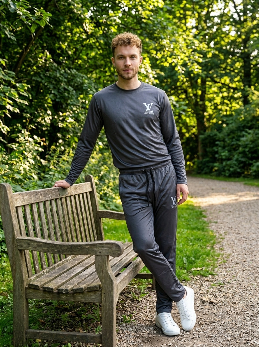 LV Summer Dry-Fit Tracksuit (Gray)
