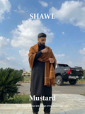 Libas-e-Andalus | Plain 100% Acrylic Men Shawl (Mustard)