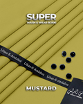 Super Boski Summer Wash & Wear Fabric | Libas-E-Andalus |  Mustard