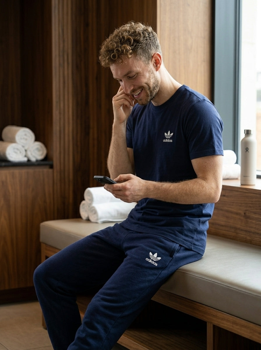 Adids Summer Jersey Tracksuit (Navy)