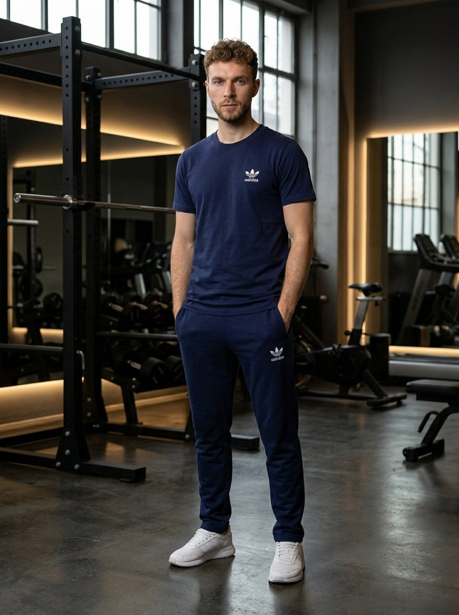 Adids Summer Jersey Tracksuit (Navy)