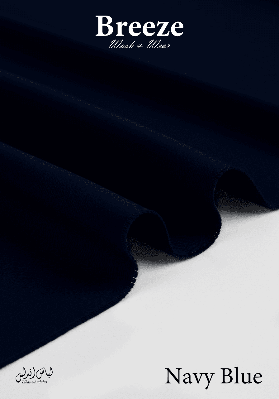Breeze – Premium Tropical Wash & Wear Fabric | Navy Blue - Sultan Fabrics