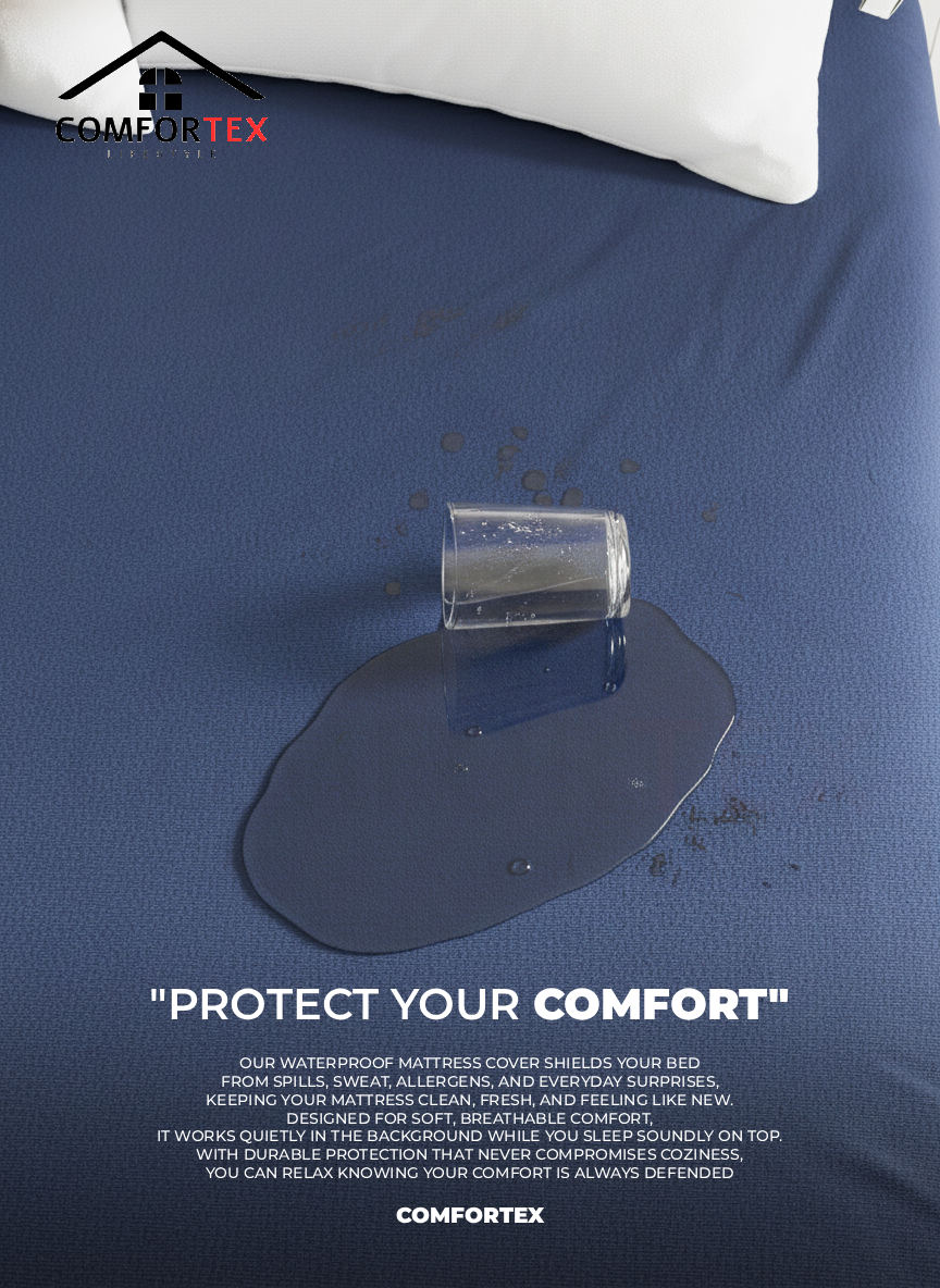 Comfortex Water Proof Mattress Protector | King Size | Blue