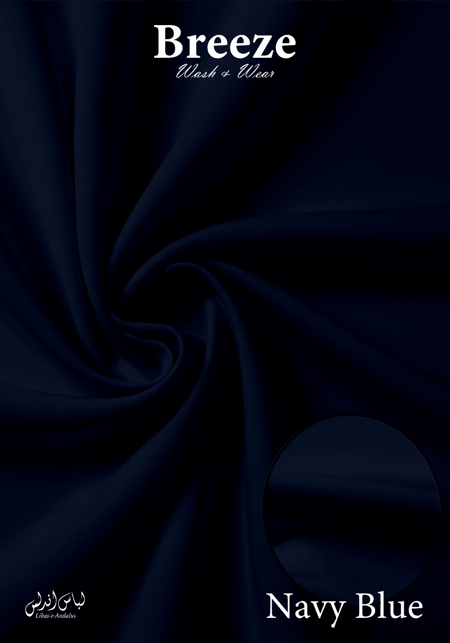 Breeze – Premium Tropical Wash & Wear Fabric | Navy Blue - Sultan Fabrics