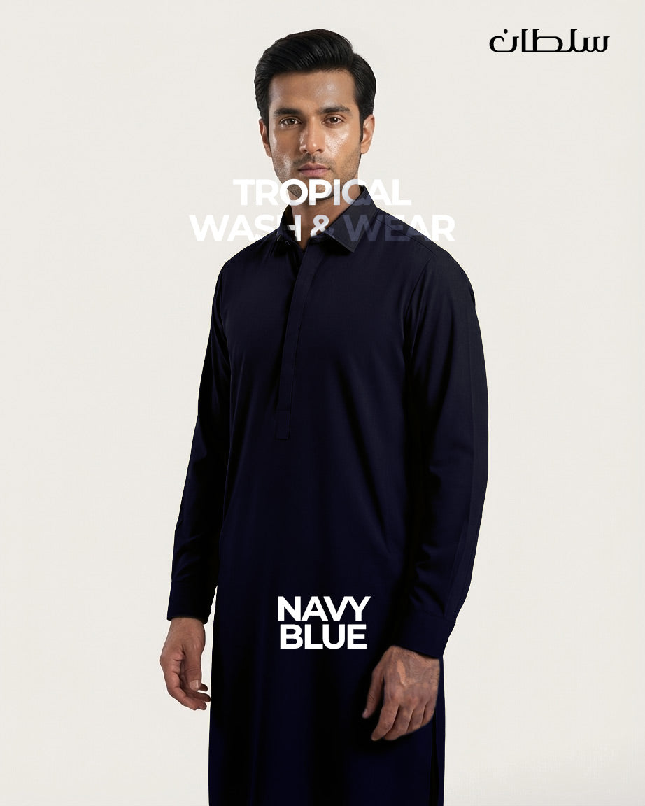 Sultan Tropical Wash & Wear (Navy Blue)