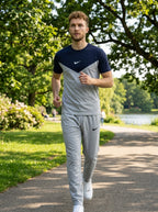 Nik Summer Jersey Tracksuit (Navy & Silver)