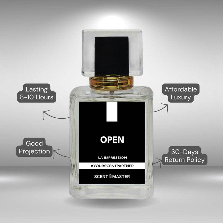 Open – Impression by Scent Master | Gift Pack | 50 ML Bottle - Sultan Fabrics