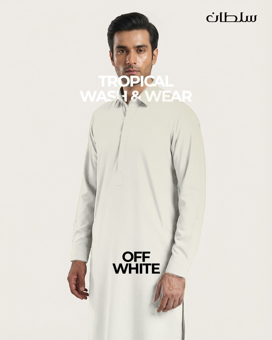 Sultan Tropical Wash & Wear (Off White)