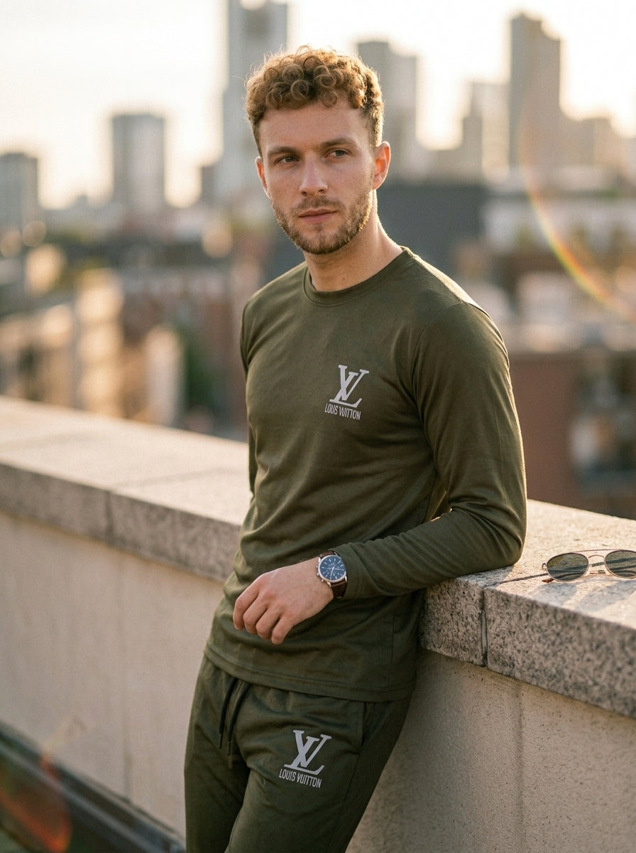 LV Summer Dry-Fit Tracksuit (Olive)