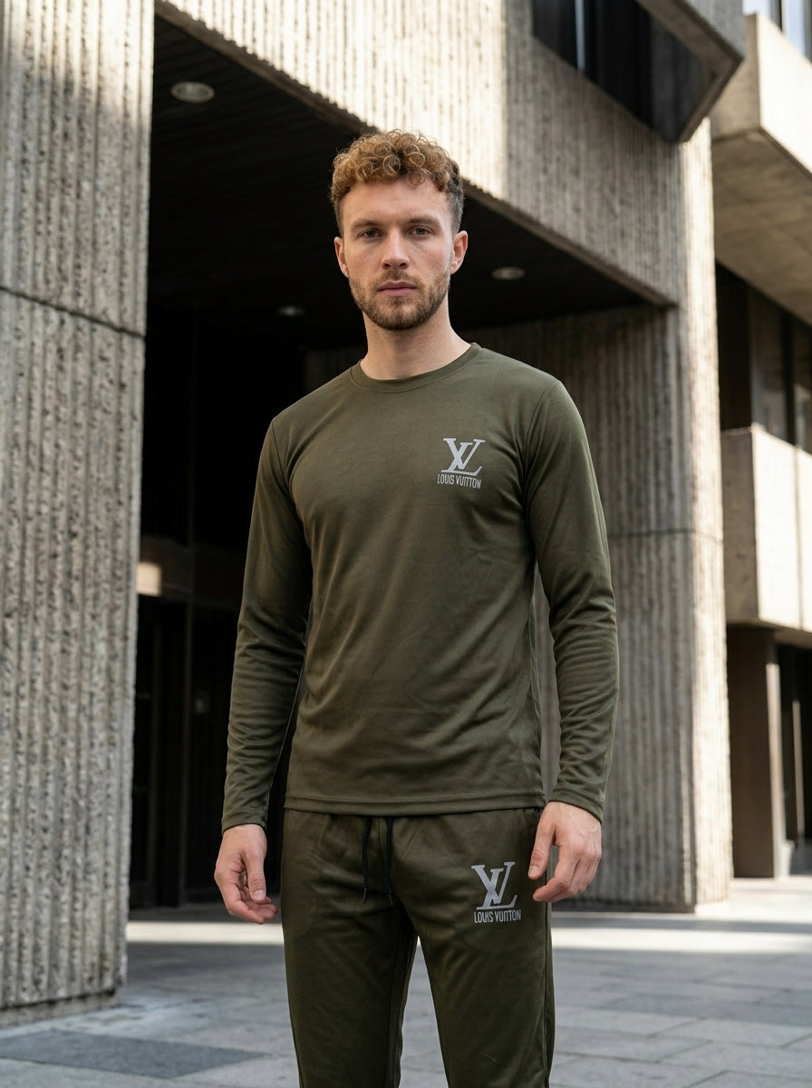 LV Summer Dry-Fit Tracksuit (Olive)
