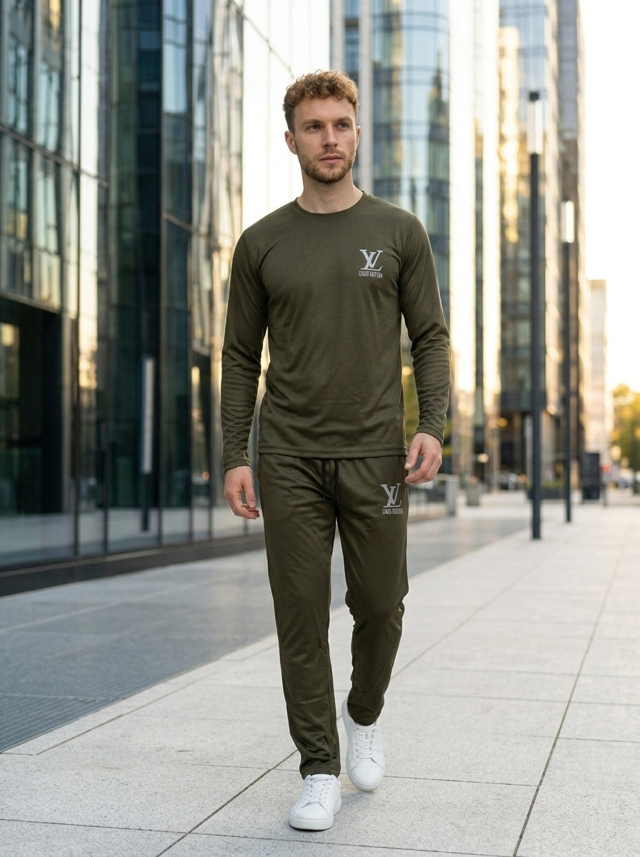 LV Summer Dry-Fit Tracksuit (Olive)