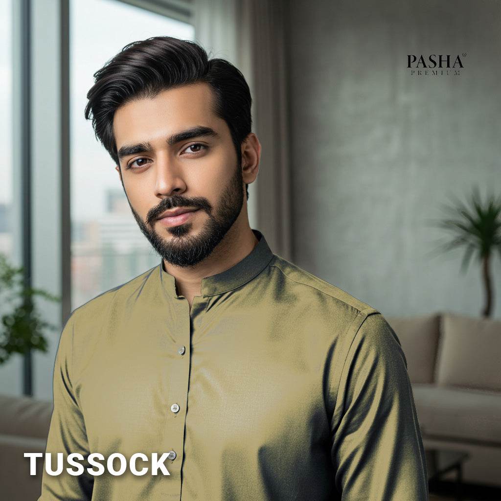 Pasha Premium | 100% Soft Egyptian Cotton | Luxurious Unstitched Fabric (Tussock) - Sultan Fabrics