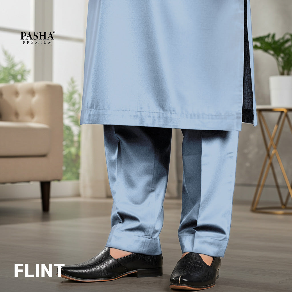 Pasha Premium | 100% Soft Egyptian Cotton | Luxurious Unstitched Fabric (Flint)