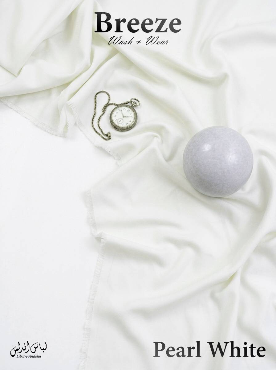 Breeze – Premium All Season Wash & Wear Fabric | Pearl White
