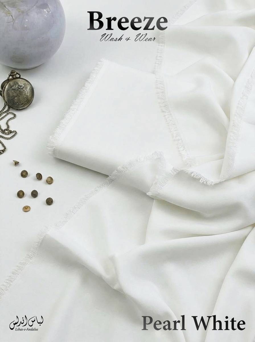 Breeze – Premium All Season Wash & Wear Fabric | Pearl White