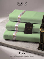 Pasha Premium | 100% Soft Egyptian Cotton | Luxurious Unstitched Fabric (Pista)