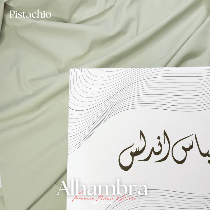 Alhambra Premium 4 Season Wash & Wear Suit (Pistachio) 4-Meter - Sultan Fabrics