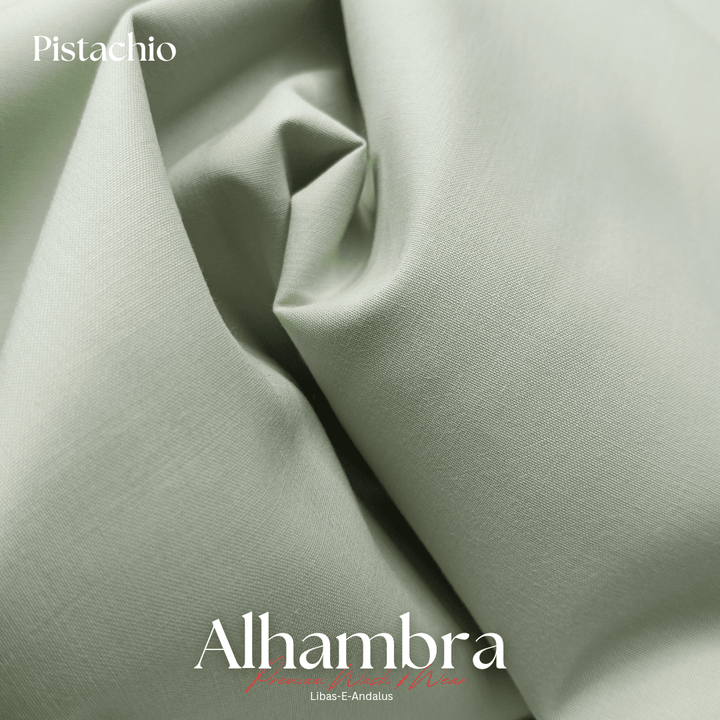 Alhambra Premium 4 Season Wash & Wear Suit (Pistachio) 4-Meter - Sultan Fabrics