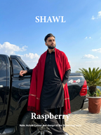 Libas-e-Andalus | Plain 100% Acrylic Men Shawl (Raspberry)