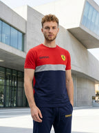 Ferrar Summer Jersey Tracksuit (Red & Navy)