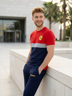 Ferrar Summer Jersey Tracksuit (Red & Navy)