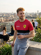 Ferrar Summer Dry-Fit Tracksuit (Red & Silver)
