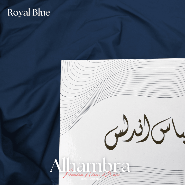 Alhambra Premium 4 Season Wash & Wear Suit (Royal Blue) 4-Meter - Sultan Fabrics