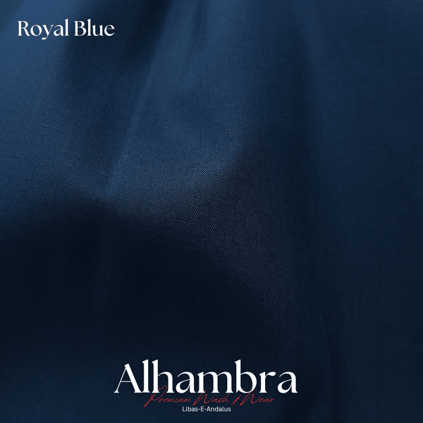 Alhambra Premium 4 Season Wash & Wear Suit (Royal Blue) 4-Meter - Sultan Fabrics