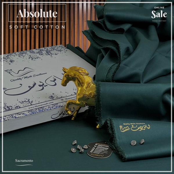 Absolute Soft Cotton Suit (Sacramento) - Sultan Fabrics