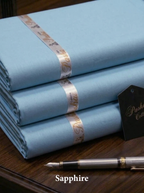 Pasha Premium | 100% Soft Egyptian Cotton | Luxurious Unstitched Fabric (Sapphire)