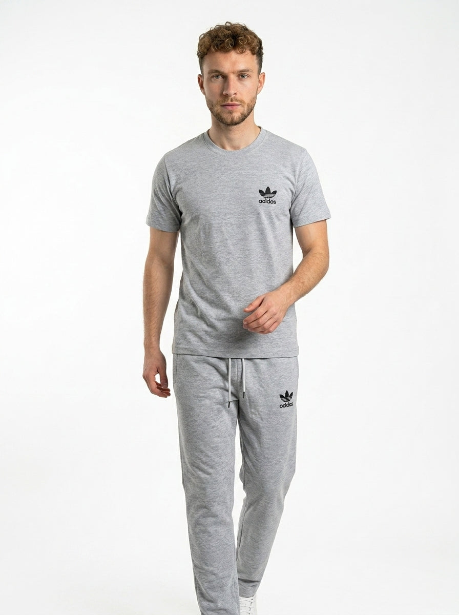 Adids Summer Jersey Tracksuit (Silver)