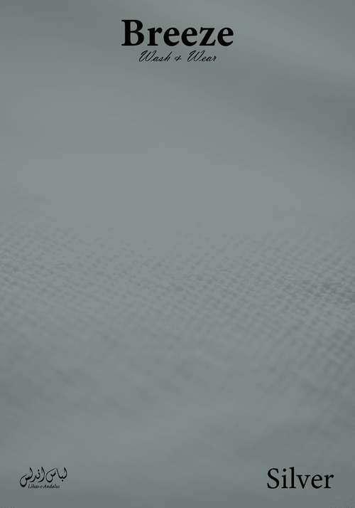 Breeze – Premium Tropical Wash & Wear Fabric | Silver - Sultan Fabrics