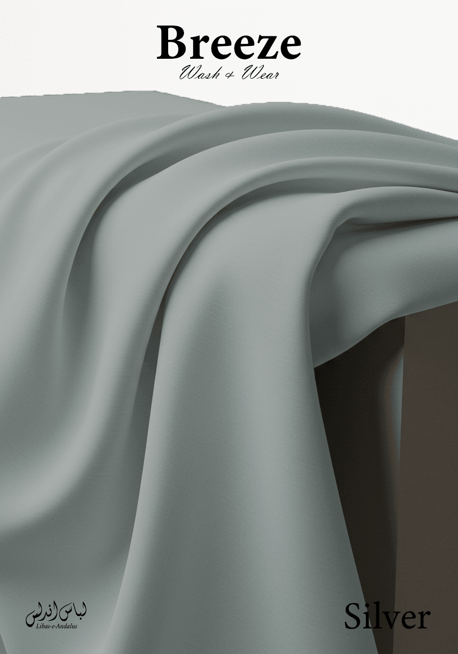 Breeze – Premium Tropical Wash & Wear Fabric | Silver - Sultan Fabrics