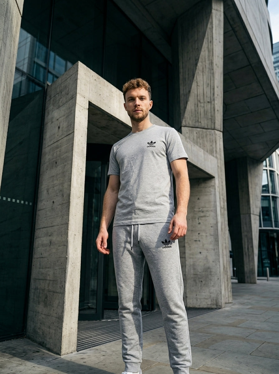 Adids Summer Jersey Tracksuit (Silver)
