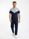Nik Summer Jersey Tracksuit (Silver & Navy)