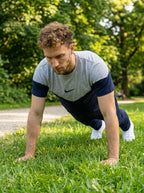 Nik Summer Jersey Tracksuit (Silver & Navy)