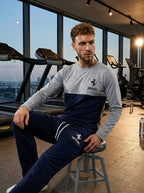 Ferrar Summer Jersey Tracksuit (Silver & Navy)