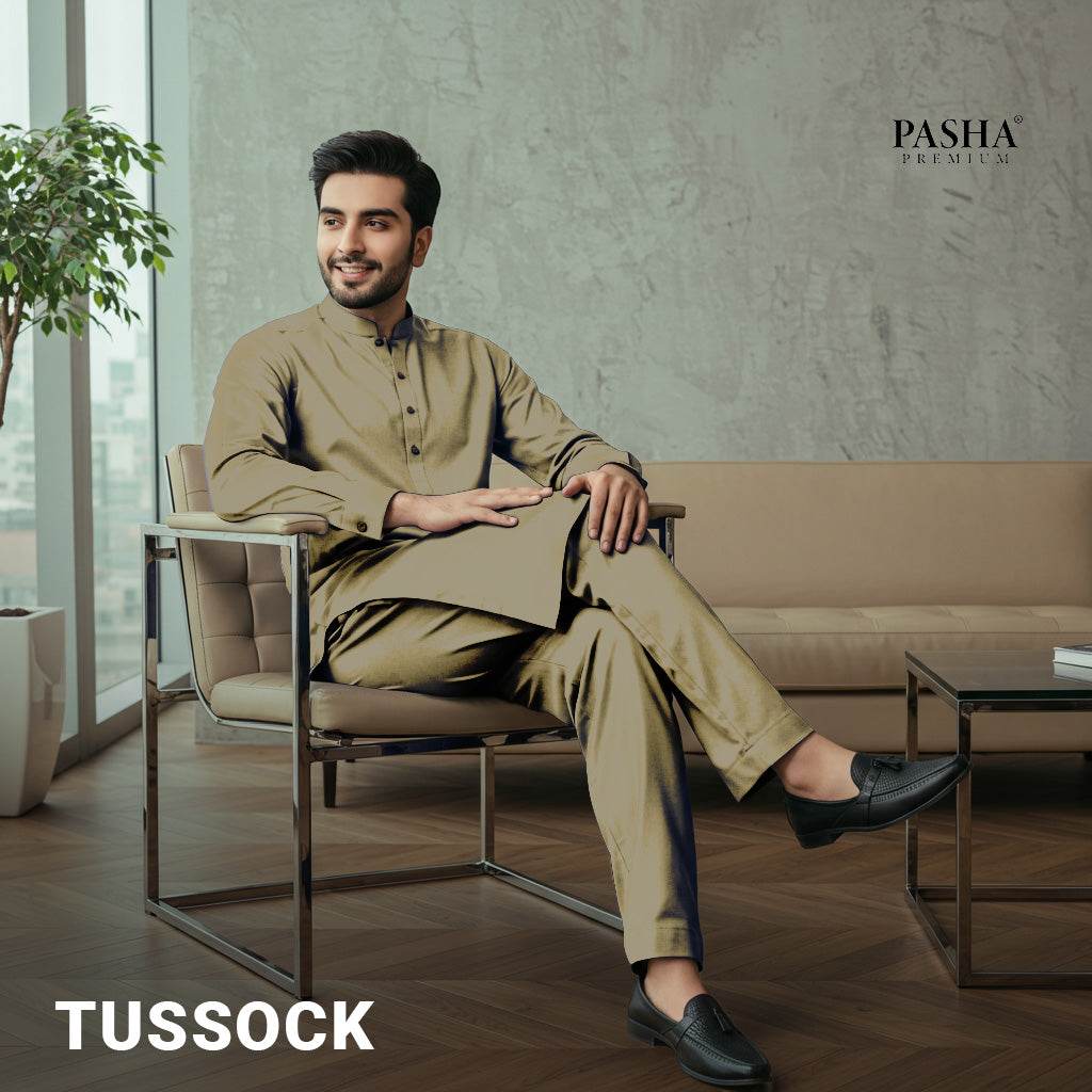 Pasha Premium | 100% Soft Egyptian Cotton | Luxurious Unstitched Fabric (Tussock) - Sultan Fabrics