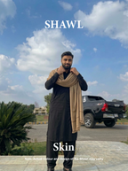 Libas-e-Andalus | Plain 100% Acrylic Men Shawl (Skin)