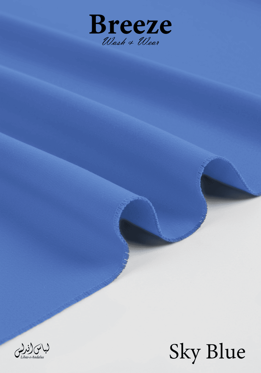 Breeze – Premium Tropical Wash & Wear Fabric | Sky Blue - Sultan Fabrics