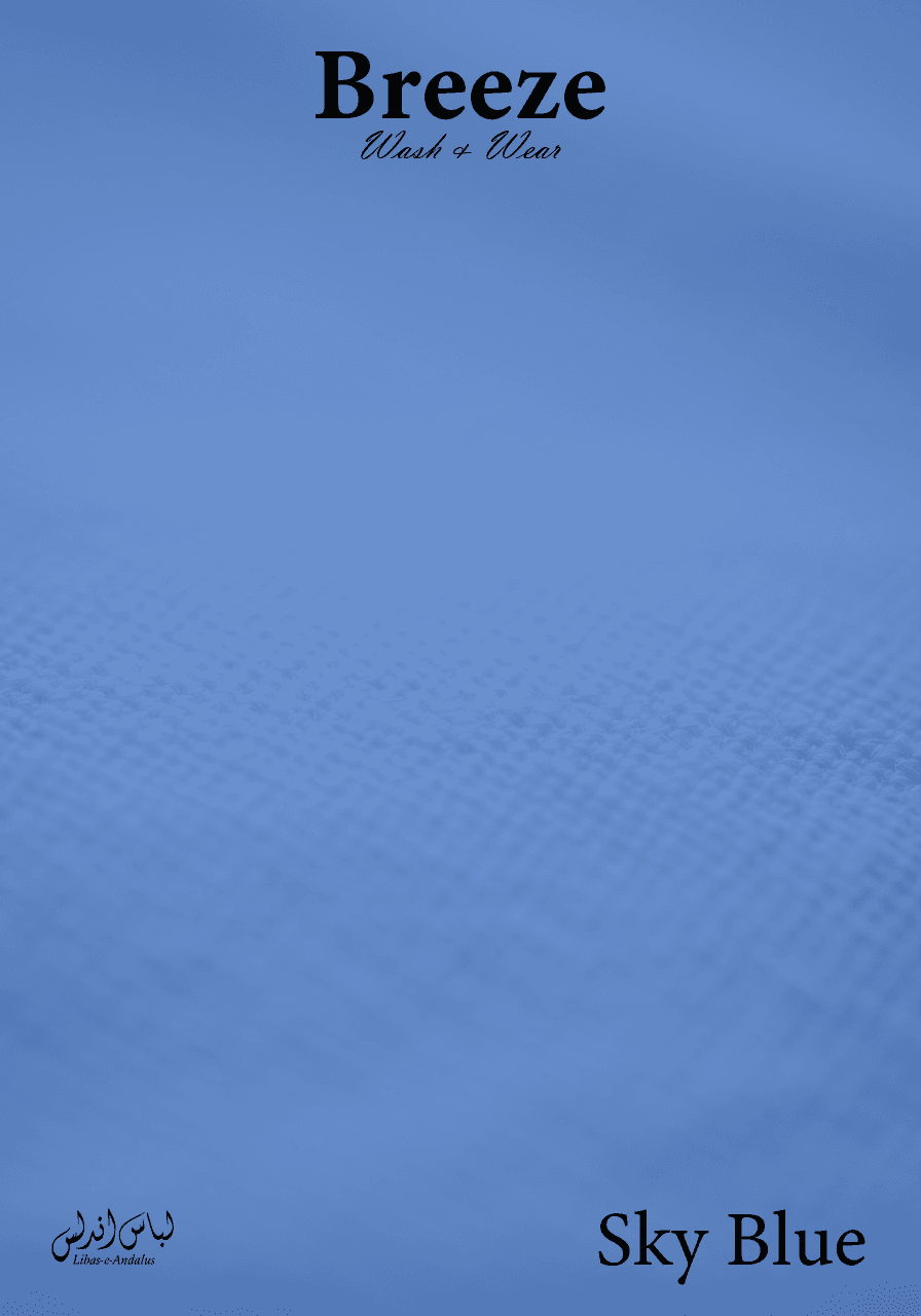Breeze – Premium Tropical Wash & Wear Fabric | Sky Blue - Sultan Fabrics