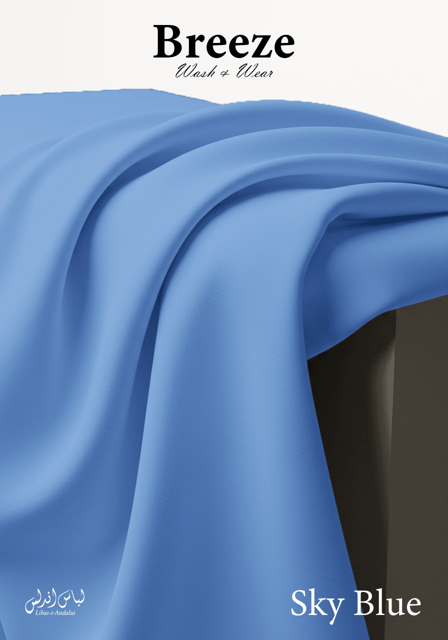 Breeze – Premium Tropical Wash & Wear Fabric | Sky Blue - Sultan Fabrics