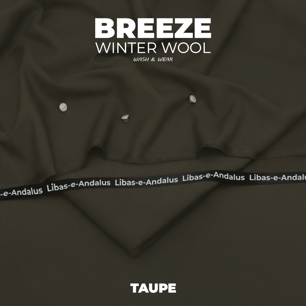 Breeze – Winter Wool Wash & Wear Fabric | Taupe