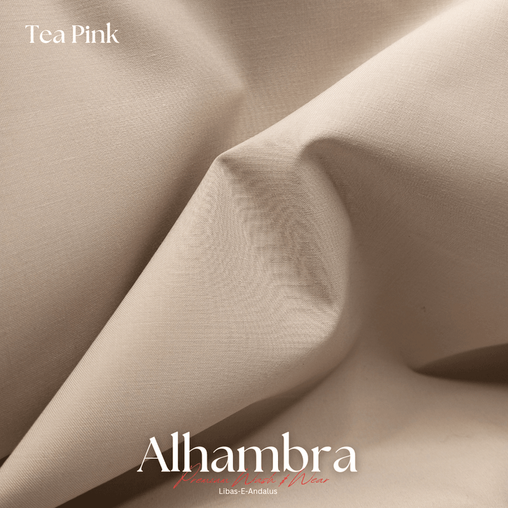 Alhambra Premium 4 Season Wash & Wear Suit (Tea Pink) 4-Meter - Sultan Fabrics