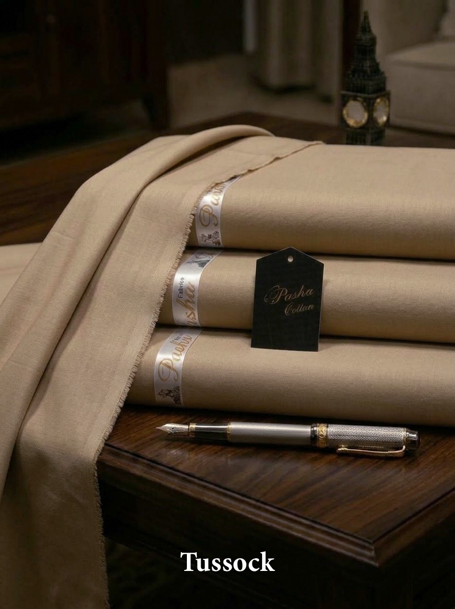 Pasha Premium | 100% Soft Egyptian Cotton | Luxurious Unstitched Fabric (Tussock)