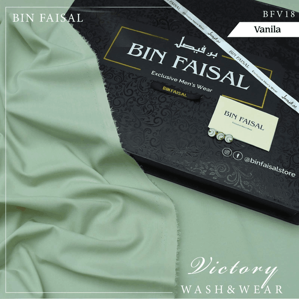 Bin Faisal Victory Wash & Wear (Vanilla) BFV-18 - Sultan Fabrics